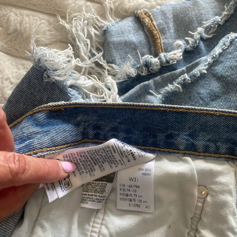 Levi's Light Blue Denim Cutoff Shorts